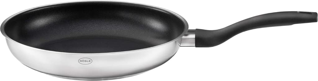 RÖSLE Basic Line Bratpfanne Durchmesser 28 cm, Universalpfanne mit Antihaftversiegelung ProPlex, Edelstahl