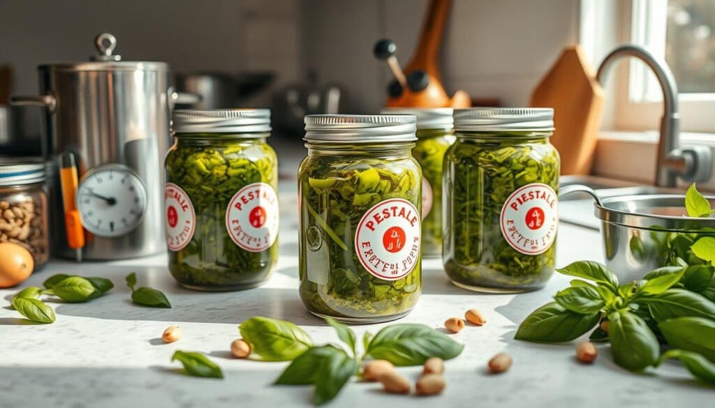 Pesto Konservierung Sicherheitsvorkehrungen