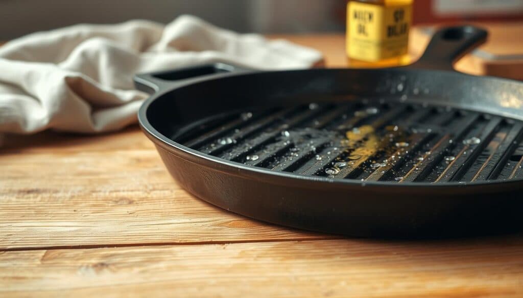 Gusseisen Grillpfanne Pflege und Reinigung