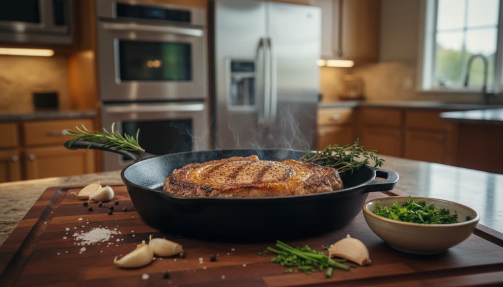 Steak braten