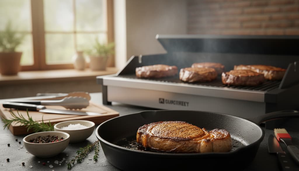 Pfannen- und Grilltechniken für Steak