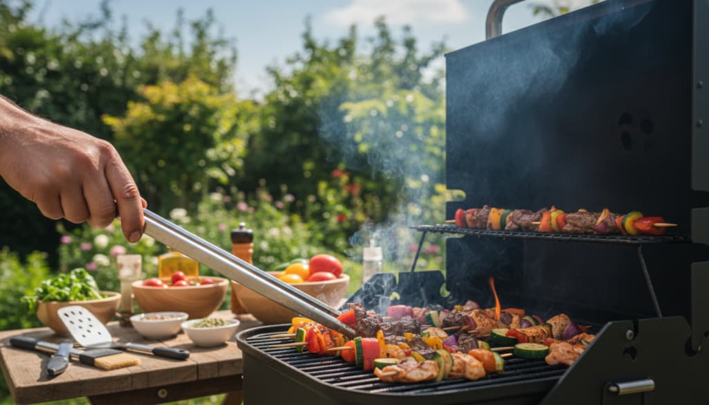 Kochpinzette beim Kochen und Grillen Kochpinzette beim Kochen und Grillen