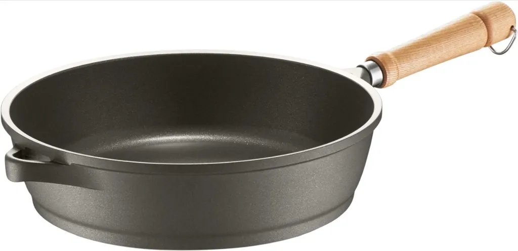 Berndes Schmorpfanne Bonanza 28 cm, Induktion, hoher Rand, Pfanne mit 3-lagiger Antihaftversieglung, robuster Aluguss, antihaft beschichtet