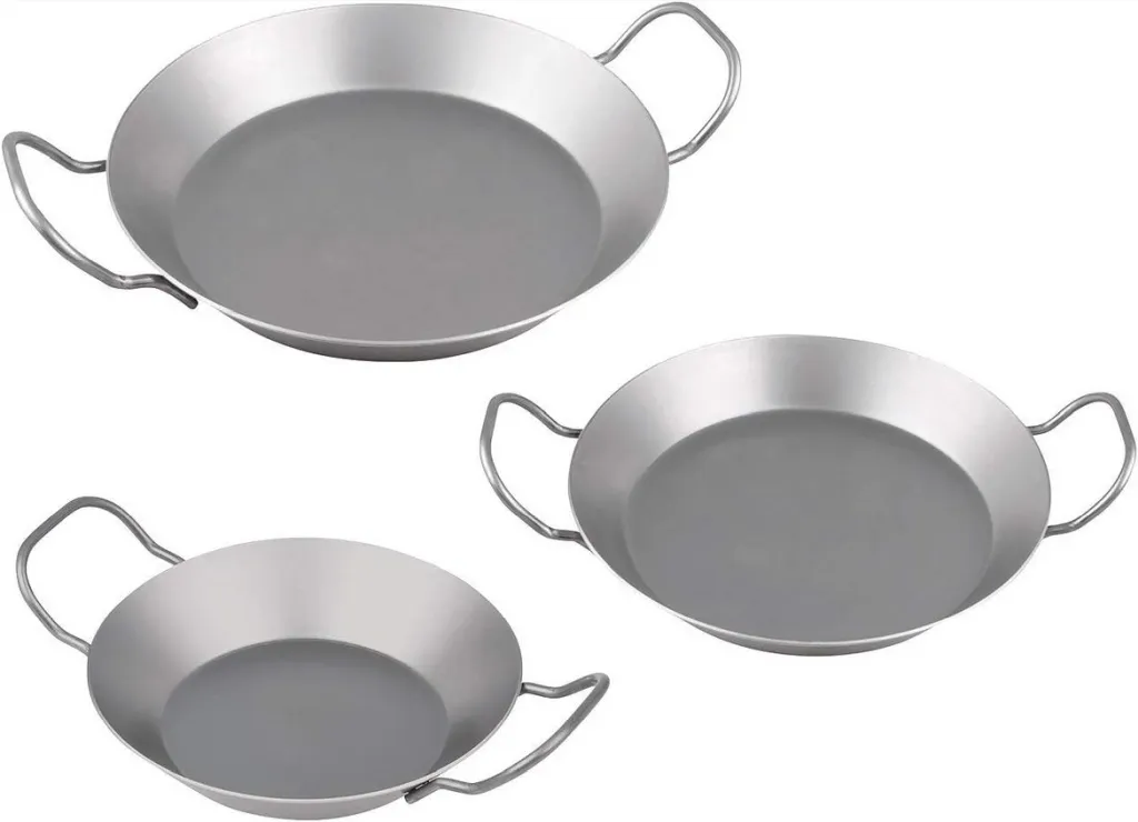 CHG Eisenpfannen Spar-Set, 3-TLG, Silber, 3-Einheiten, 20 cm, 24 cm, 28,5 cm, Set 299-62