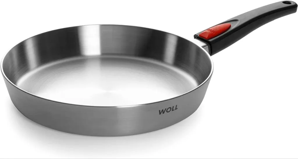 Woll Concept PRO Bratpfanne, Induktiv, Duchmesser 28 cm, 5 cm hoch, Geeignet für alle Herdarten, Edelstahl, backofenfest bis zu 220 Grad, silber