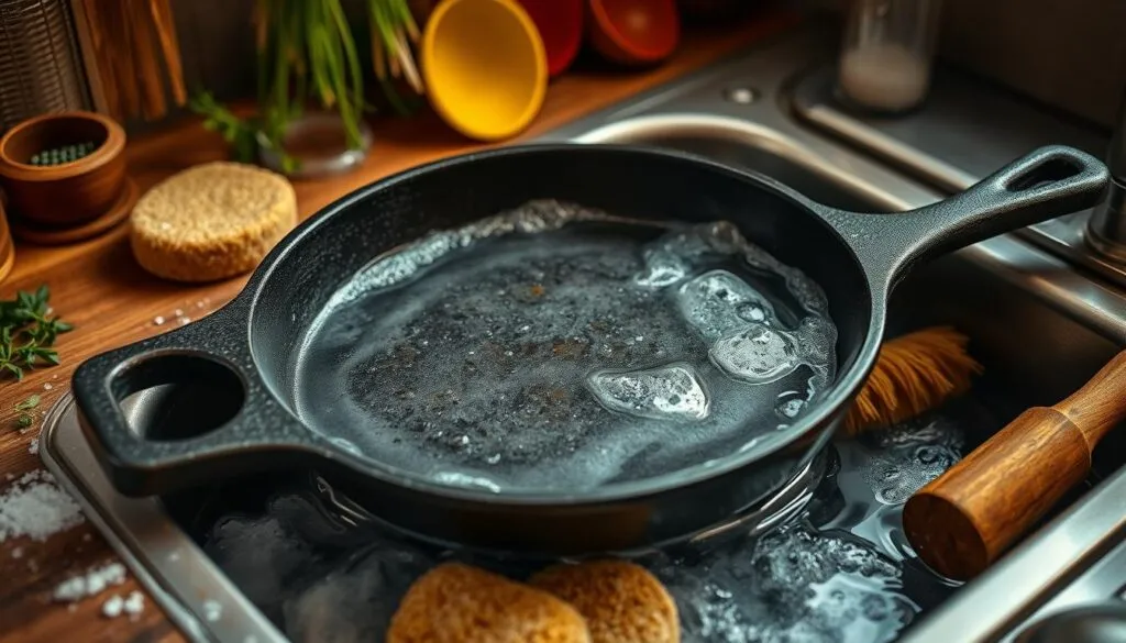 Gusseisenpfannen reinigen