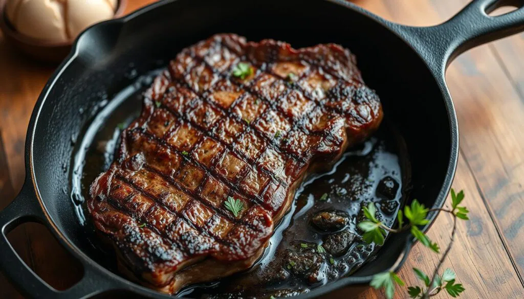 Steak in der Gusseisenpfanne
