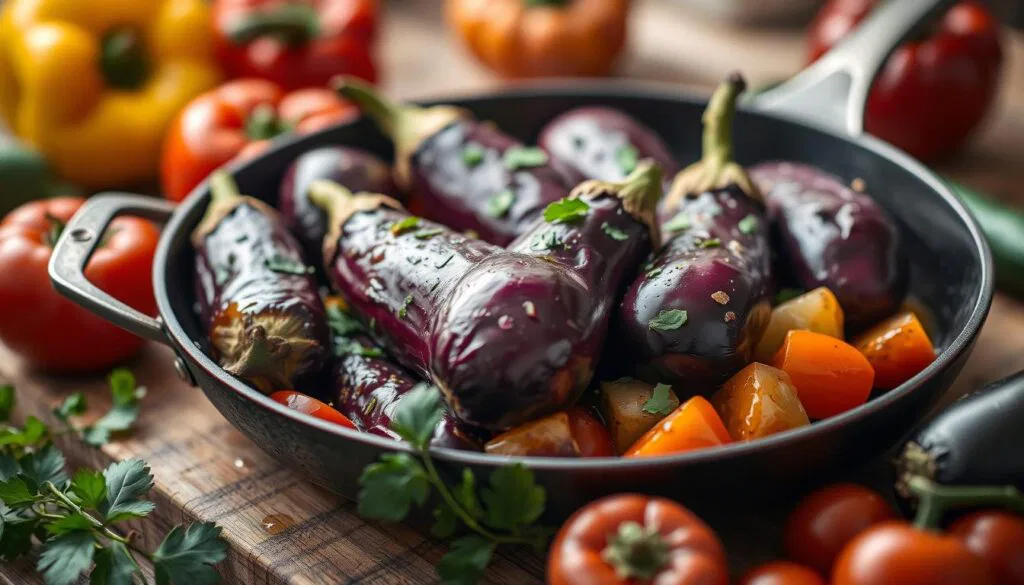 Auberginen Pfanne