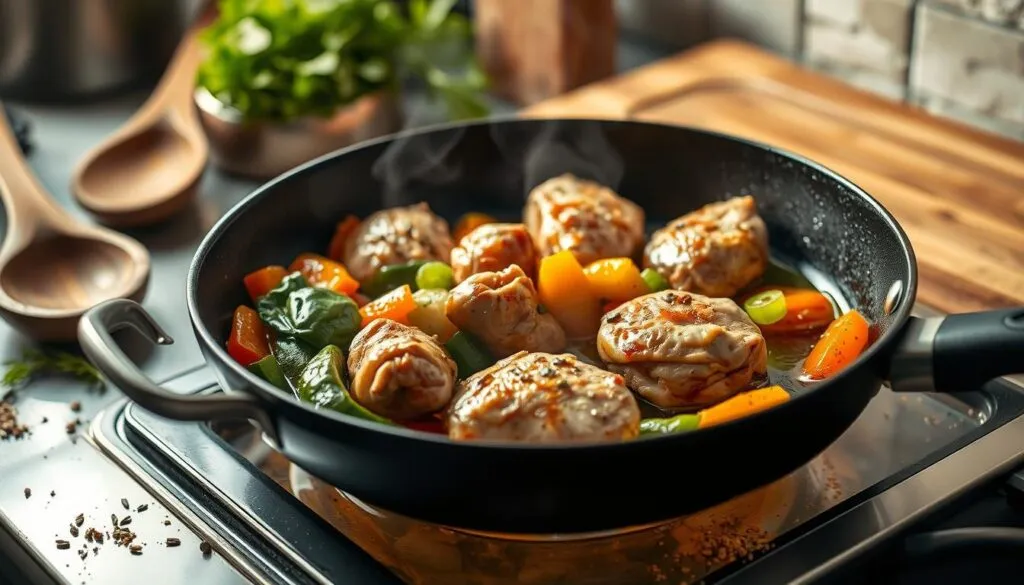 Braten mit Olivenöl