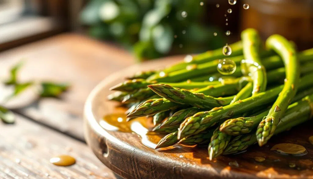 Gebratener grüner Spargel