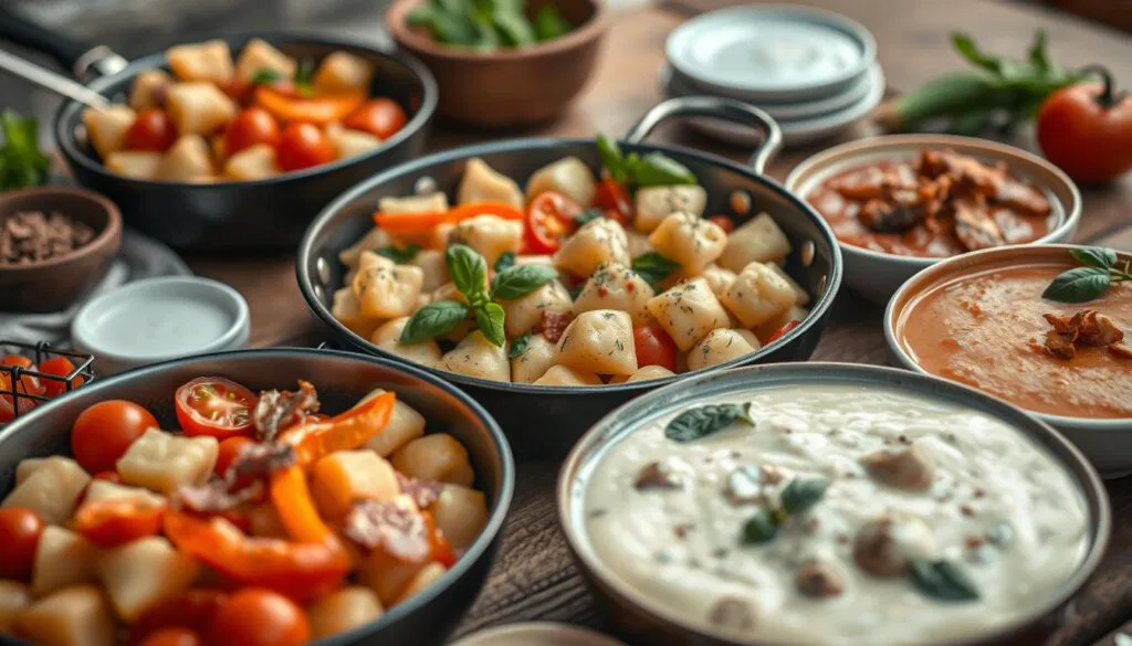 Gnocchi-Pfannen Variationen