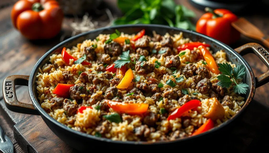 Hackfleisch Reis Pfanne