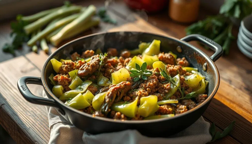 Spitzkohl Hack Pfanne