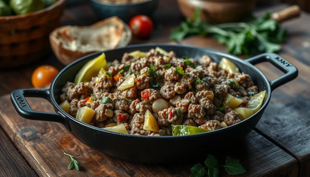 Spitzkohl Hack Pfanne