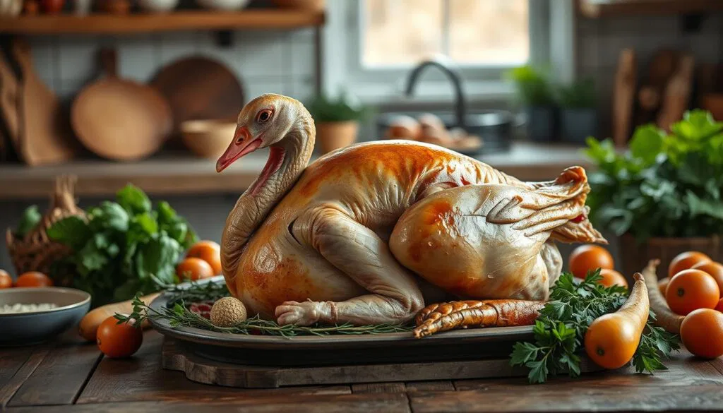 Gans braten im Backofen