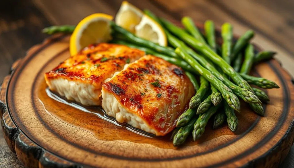 Gebratener Lachs mit Haut