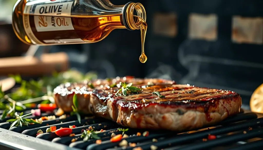 Natives Olivenöl für Fleischgerichte