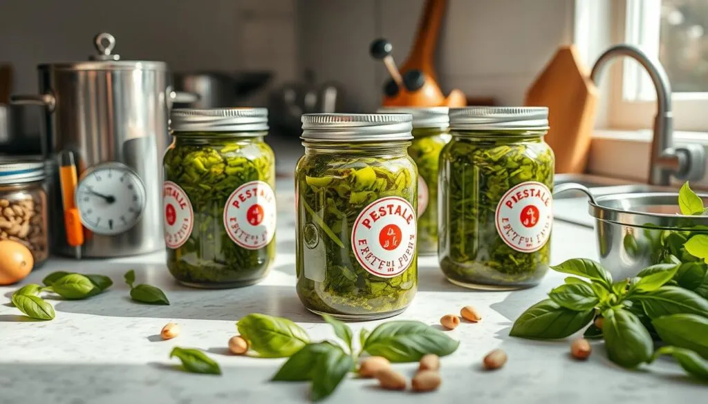 Pesto Konservierung Sicherheitsvorkehrungen