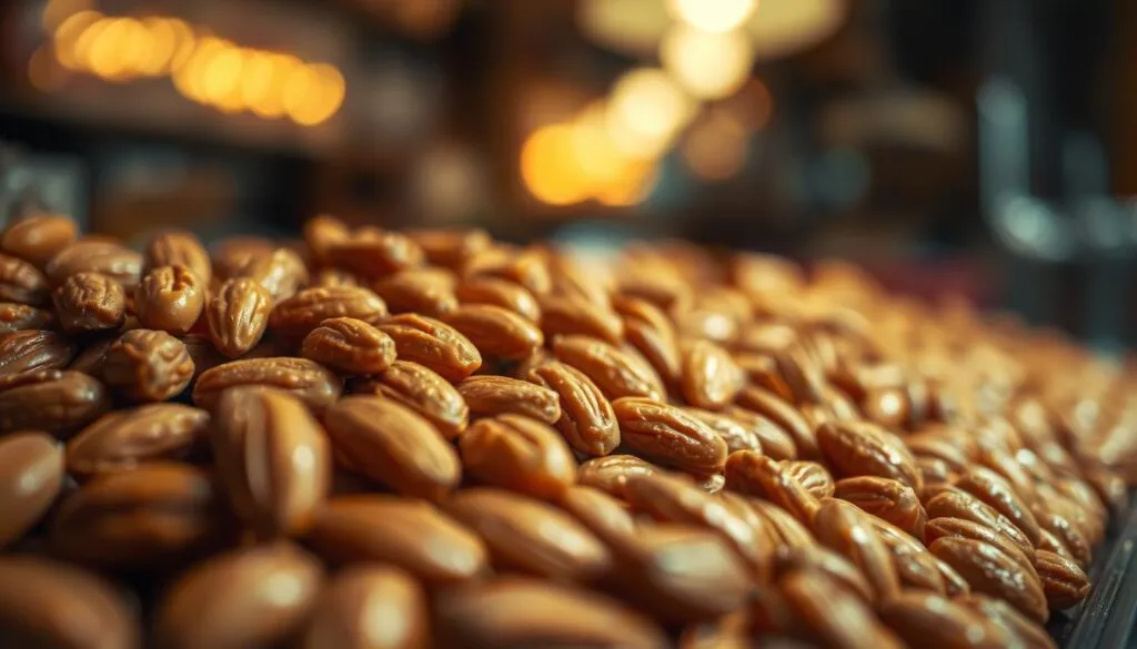 Aufbewahrung von karamellisierten Mandeln