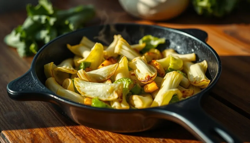 Spitzkohl in der Pfanne dünsten