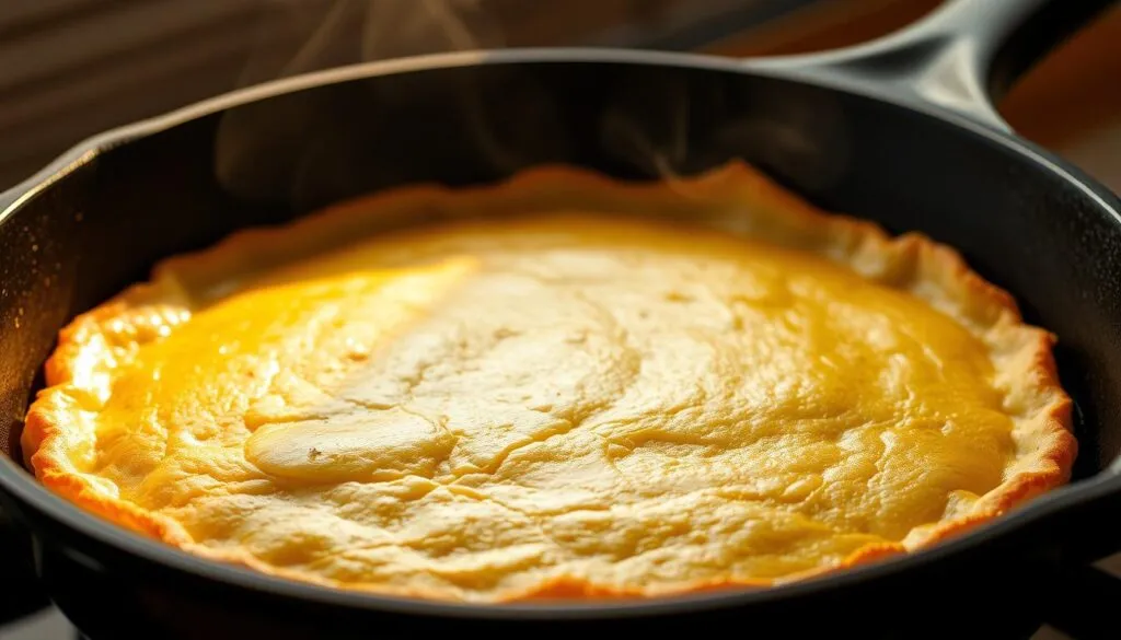 Pfannkuchen in Eierpfanne
