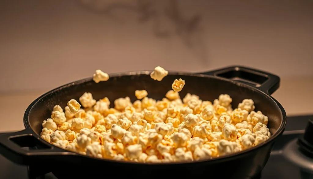 Popcorn in der Pfanne