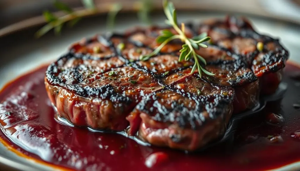 Steak mit Soße
