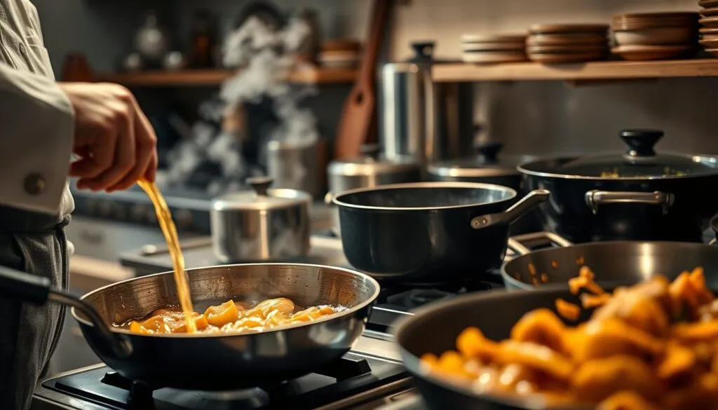 Ablöschmethoden in verschiedenen Küchen