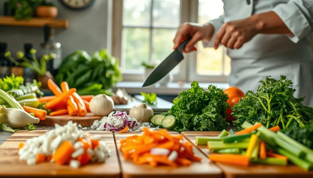 Gemüse zerkleinern Techniken Gemüse zerkleinern Techniken