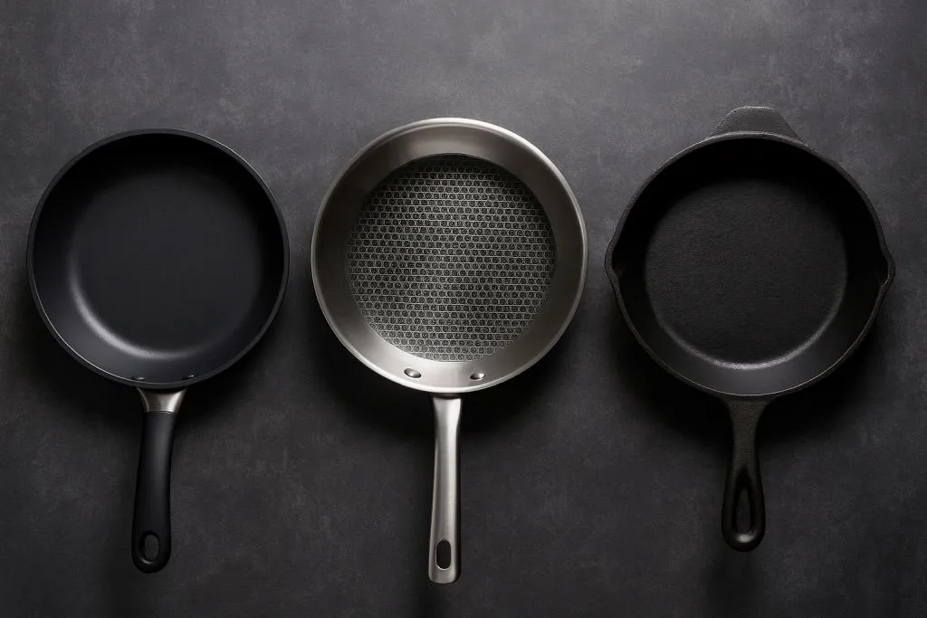 Antihaft, Wabenstruktur oder Gusseisen