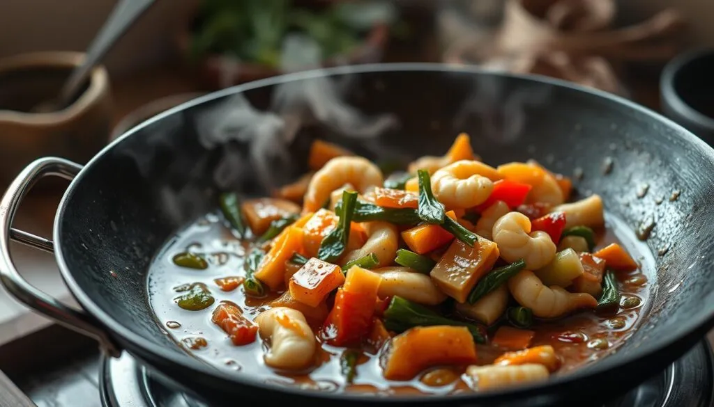 Authentisches asiatisches Kochen mit Wok