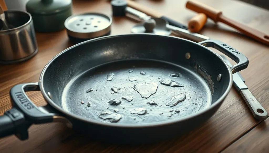 Gewölbte Pfanne reparieren