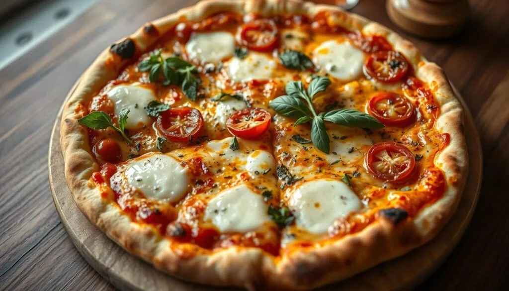 Pfannenpizza mit Mozzarella