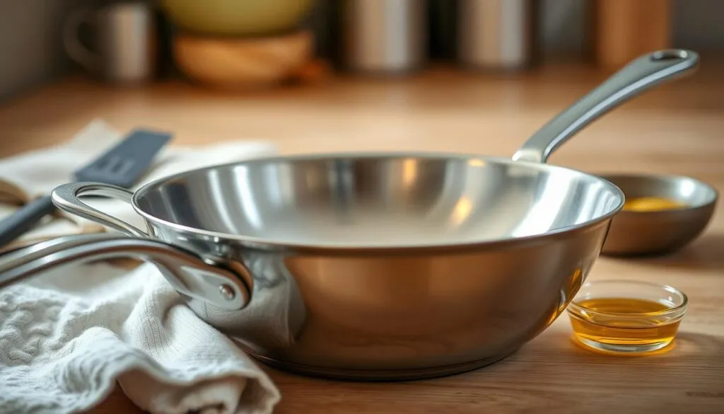 Reinigung und Pflege Pfanne