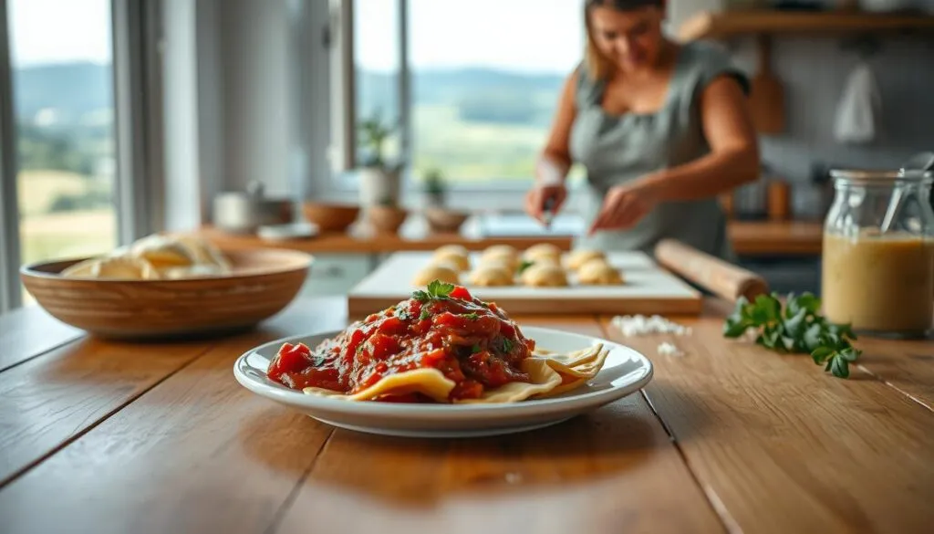 Schritt für Schritt Zubereitung Ravioli Tomatensauce