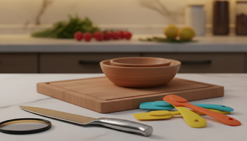 Materialien für Küchenhelfer
