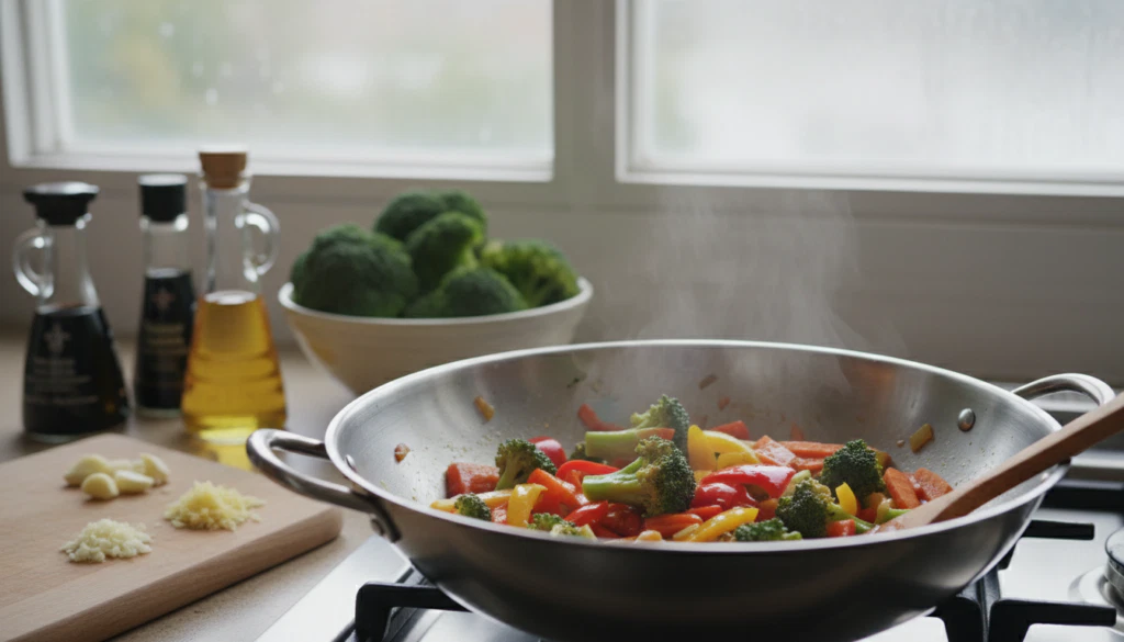 Schritt für Schritt Anleitung Brokkoli Pfanne