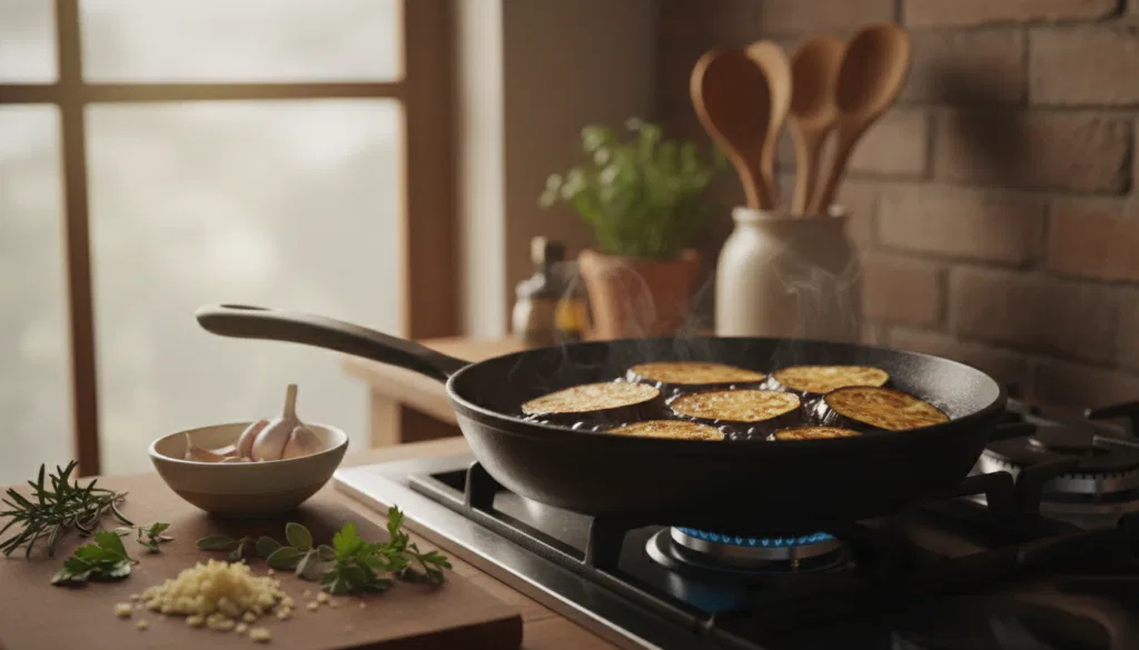 Auberginen Rezepte einfach Pfanne