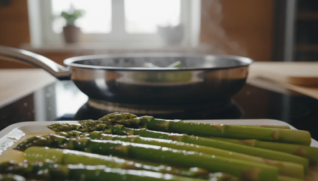 Perfekte Technik Spargel braten