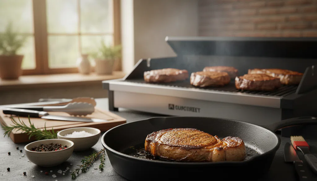 Pfannen- und Grilltechniken für Steak