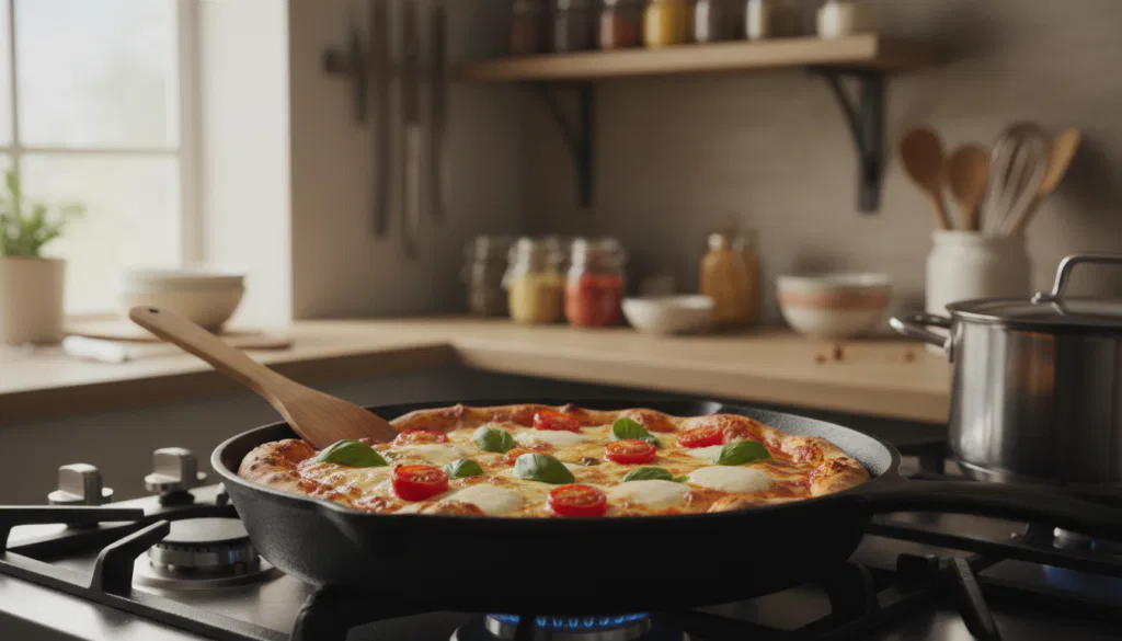 Pizza backen in der Pfanne