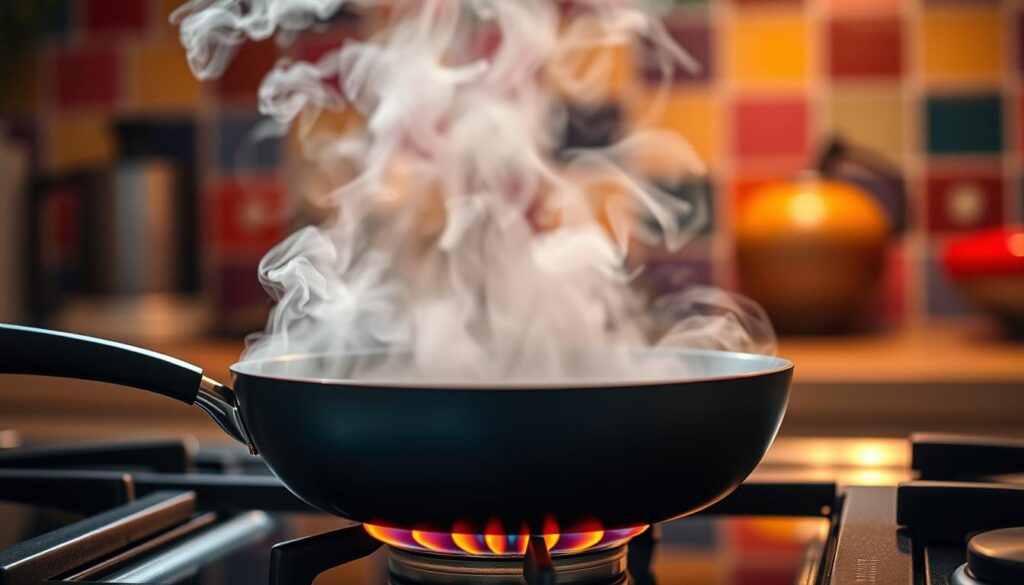 wie heiß wird eine Pfanne