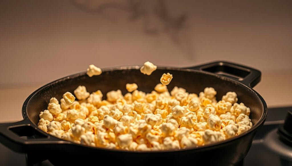 Popcorn in der Pfanne