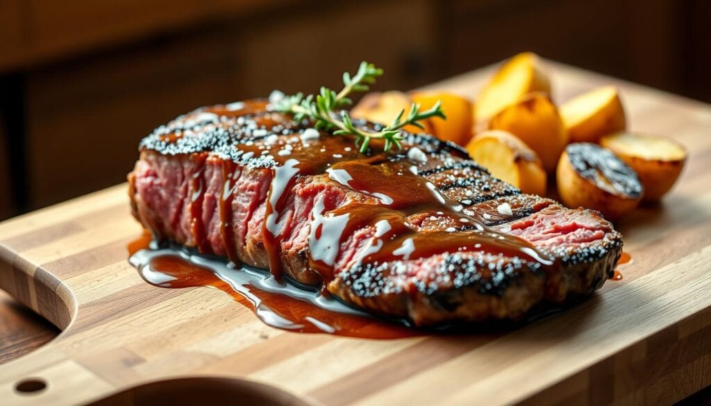 Rumpsteak braten