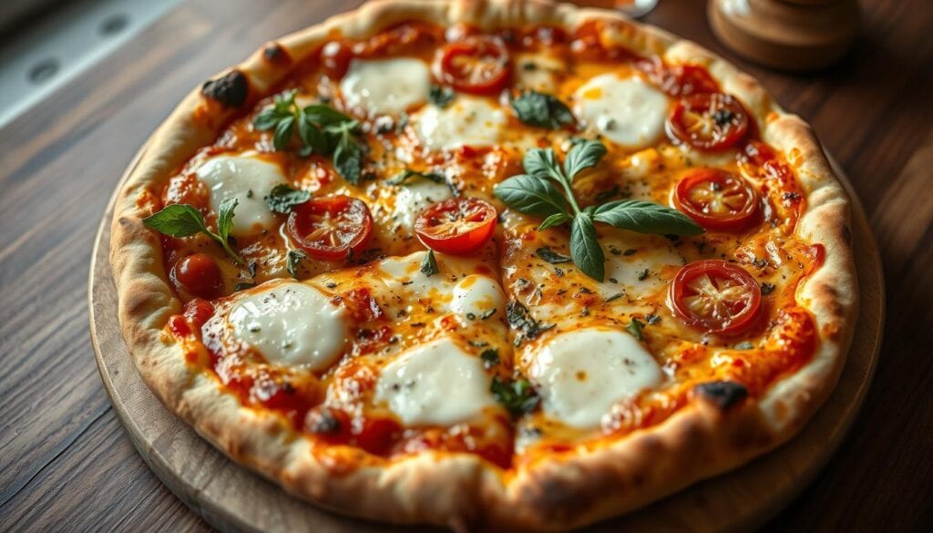 Pfannenpizza mit Mozzarella